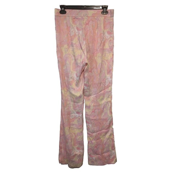 Zara Women's Flare Pants Retro Flowers Split Bottom Size Medium Excellent Shape - Picture 10 of 16